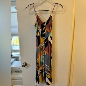 Rip Curl Multicolor Geometric Print Midi Dress